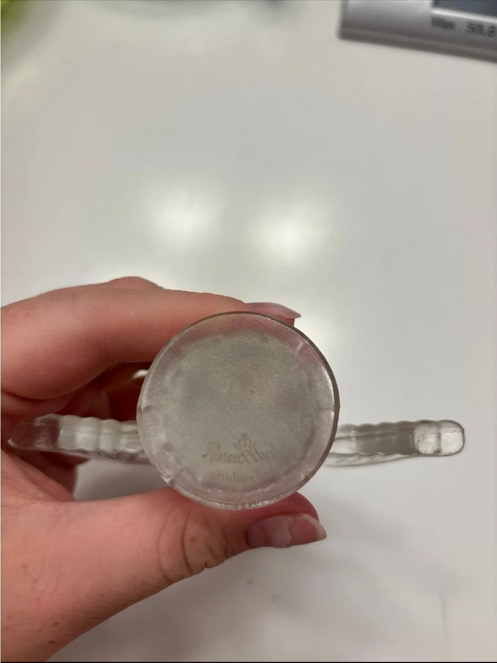 Clear Glass Angel Candle Holder